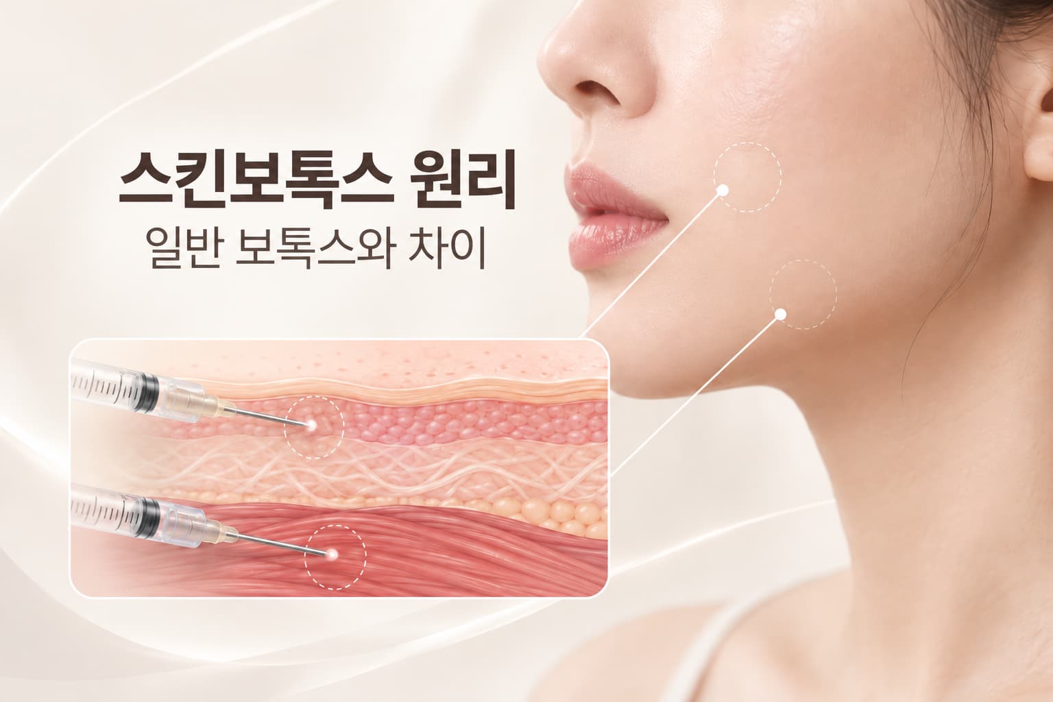 스킨보톡스 원리, 일반 보톡스와 어떻게 다를까 모공 피부결 작용까지_유앤아이 선릉
