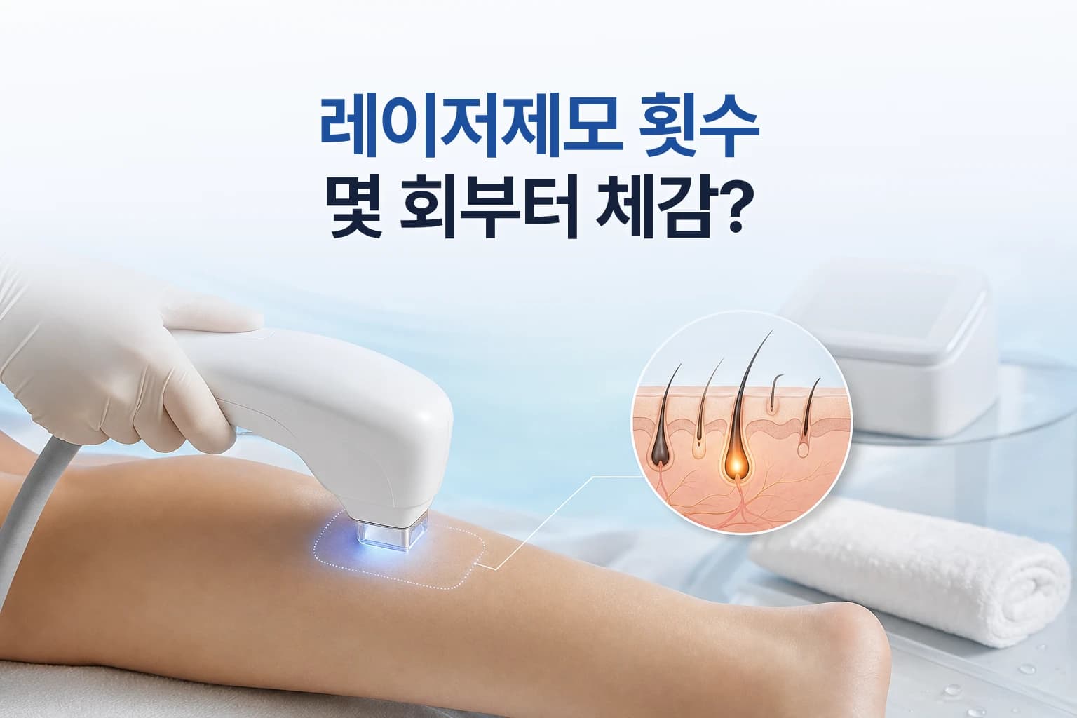 레이저제모 횟수_몇 회부터 효과를 느낄 수 있을까? 부위별 시술 간격까지